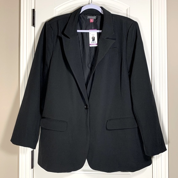 NWT Vince Camuto Women’s Classic Blazer Black Plus Size XXL - Picture 1 of 11